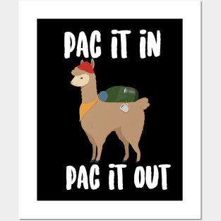 Pac It In Pac It Out Alpaca Posters and Art